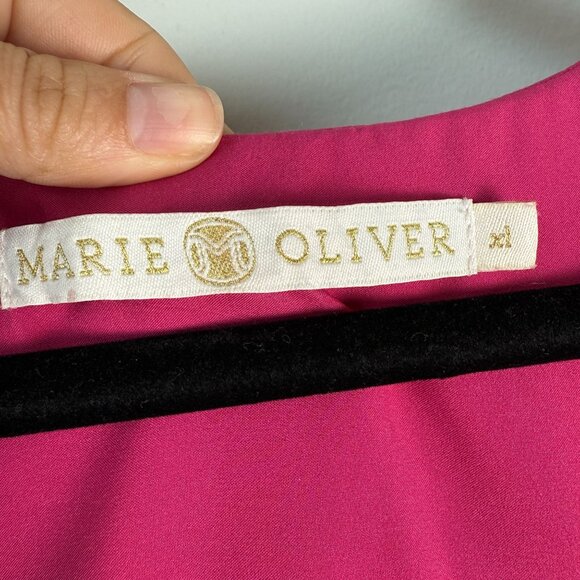 Marie Oliver Dress 100% Silk Vanessa Maxi Fuchsia Size XL - Picture 5 of 8